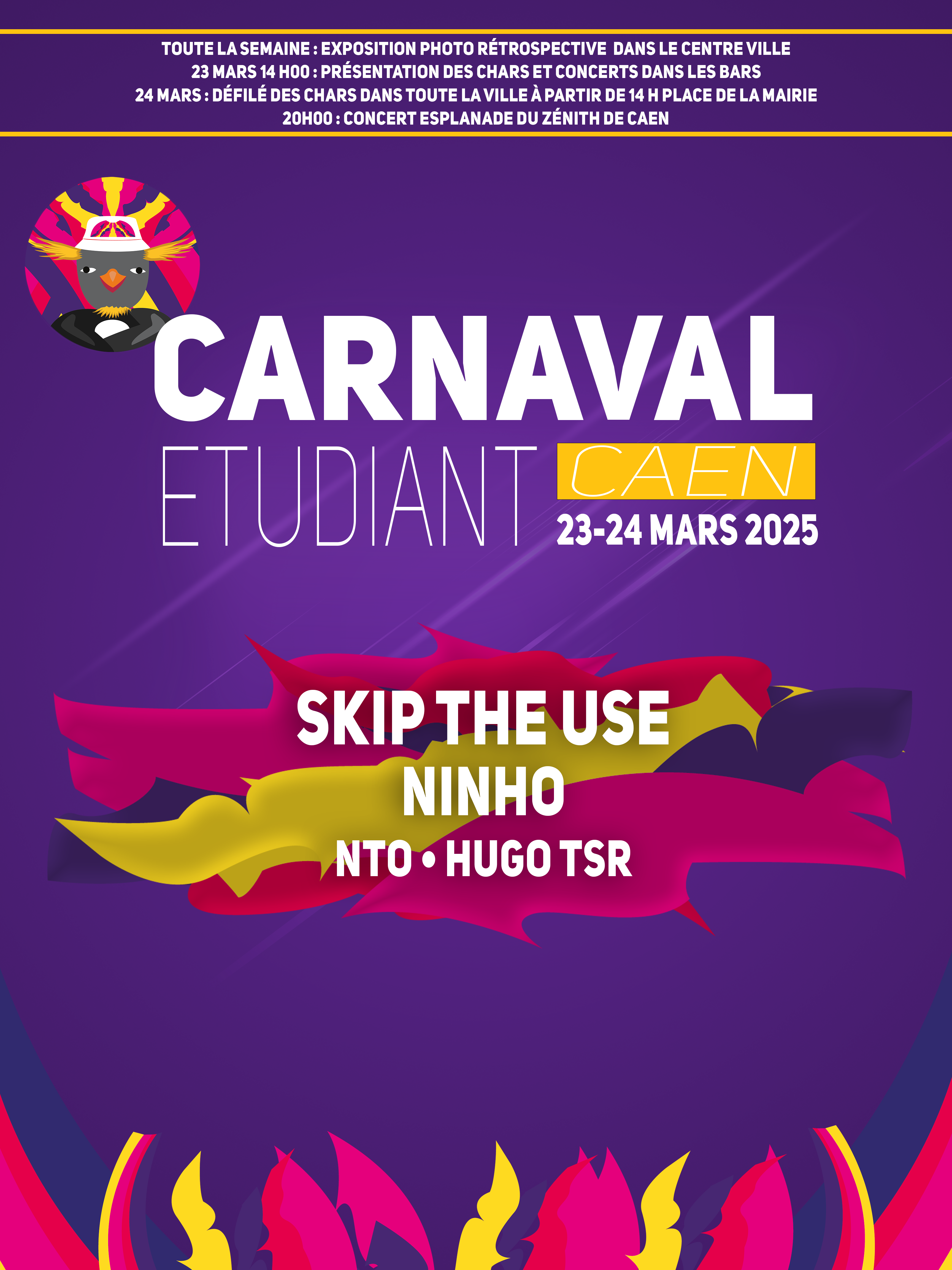 Affiche du Carnaval étudiant de Caen
